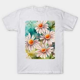 Daisy watercolor painting #1 T-Shirt